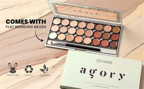 Buy MARS 24 Shade Agory Cream Contour Palette with Brush | Easy to ...