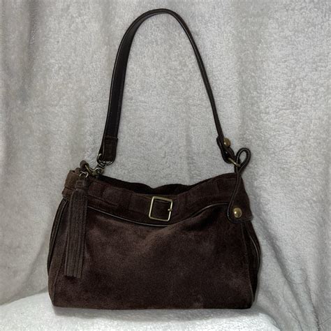 Gap suede mini purse -vintage -brown suede... - Depop