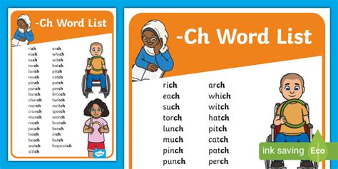 -Ch Word List Poster | Display Resources | Twinkl - Twinkl