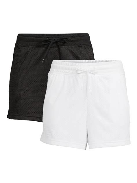 Athletic Works Women's Mesh Shorts with Pockets, 2-Pack - Walmart.com