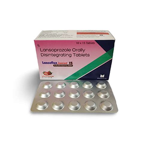 Lansoflux Junior 15 - Lansoprazole 15 mg Dispersible Flavour - Ethics ...