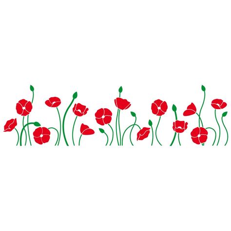 Poppy Field Wall sticker | wall-art.com