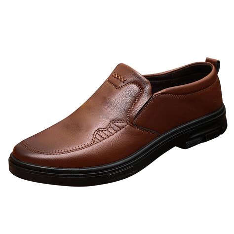 JUMESG Mens Shoes Wide Width Dress Men Fashion Comfort Classic Slip On ...
