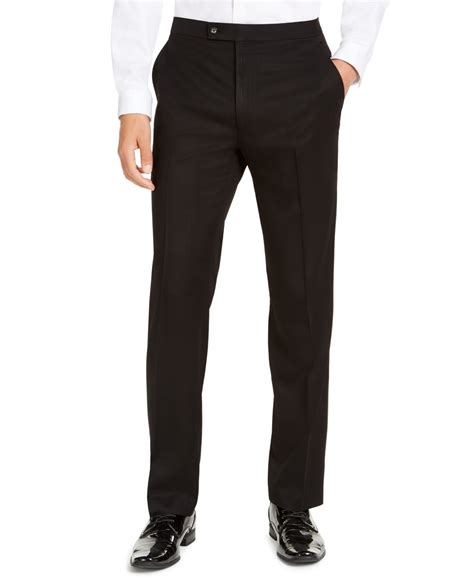 Alfani Men's Classic-Fit Stretch Black Tuxedo Pants, Created for Macy's ...