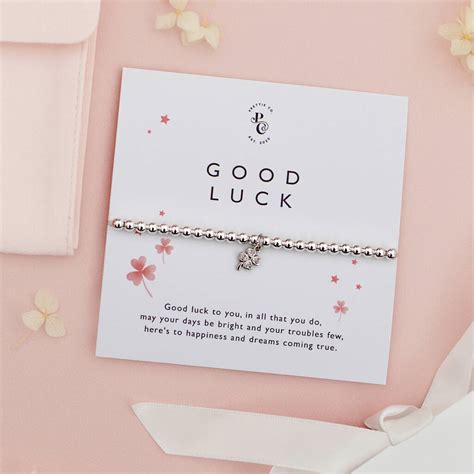 Good Luck Gift Silver Plated Beaded Bracelet By PrettieCo