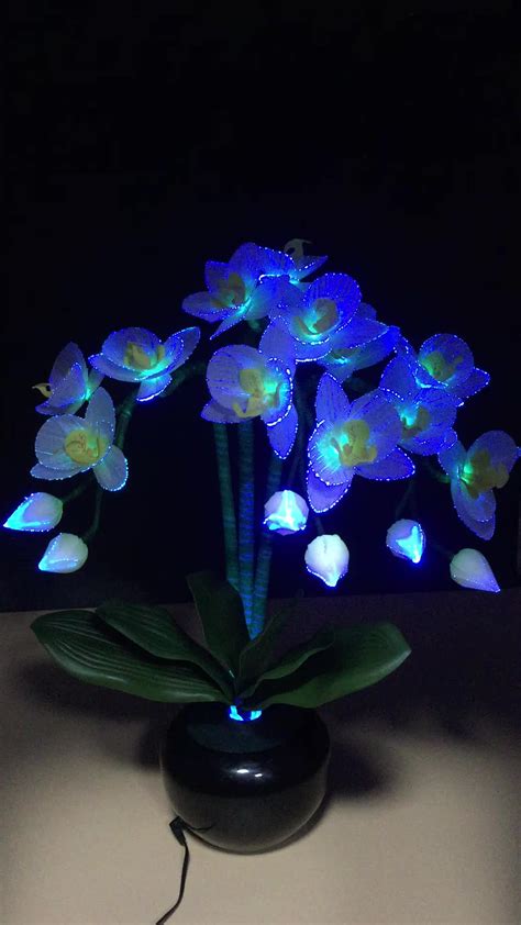 Led Fiber Optic Flower Light Decoration Christmas Flower Lamp Holiday ...