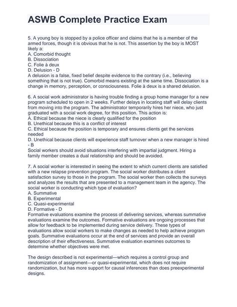 SOLUTION: Aswb complete practice exam - Studypool