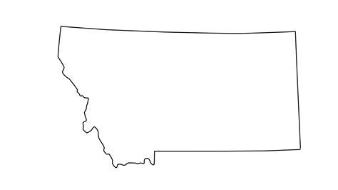 animated sketch map of the state of Montana 36887326 Stock Video at ...
