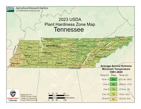 Tennessee Planting Zones: Map of TN Growing Zones