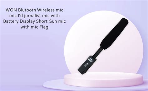 WON Blutooth Wireless mic I'd Journalist with Battery Display Short Gun ...