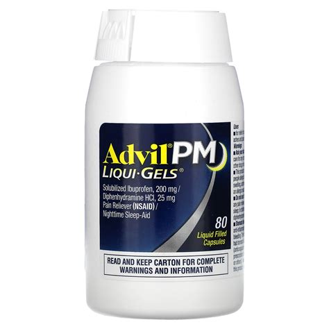 Advil, PM, Liqui-Gels, 80 Capsules