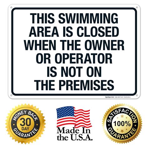 Buy New Jersey Swim Area Is Closed Sign, Complies With State Of New ...