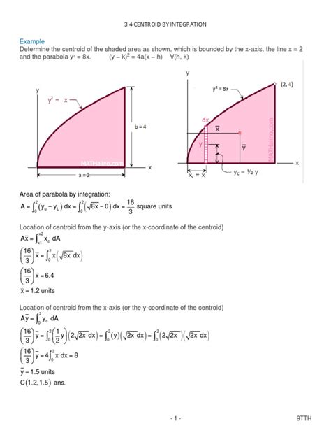 Centroid by Integration | PDF