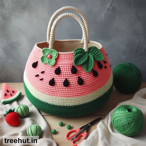 Watermelon Crochet Bag Ideas, Summer Crochet Ideas