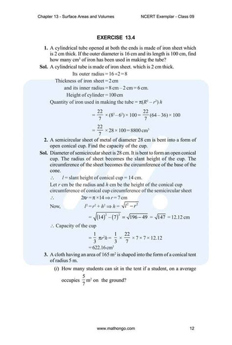 Image result for Class 9 Maths Chapter 13.7