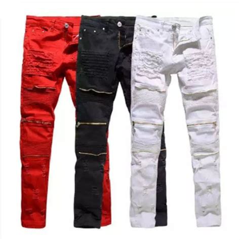 Jeans Uomo Slim Fit Strappati - Denim Elasticizzato Stile Streetwear Y2K E Hip-Hop
