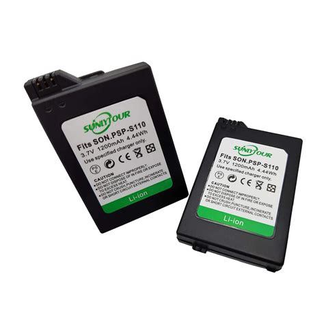 SUNLYTOUR PSP-S110 Battery, 2 Pcs PSP-S110 PSP S110 Battery for ...