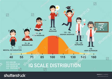 IQ-Skalenverteilung Infografik, Vektorgrafik: Stock-Vektorgrafik ...