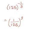 simplify (125) to the power -1/3 - Brainly.in