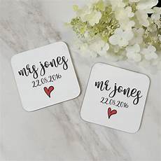 Wedding Gifts Mr And Mrs by Personalised Mr And Mrs Wooden Coaster Wedding Gift By Wedding Gifts Mr And Mrs