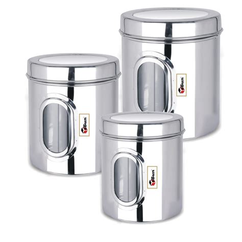 See Through Steel Containers | Airtight Steel Dabba Set — Ebun – ebun.in