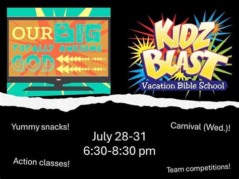 Vacation Bible School, 73 N State Highway 39, Greenfield, MO, 28 July ...