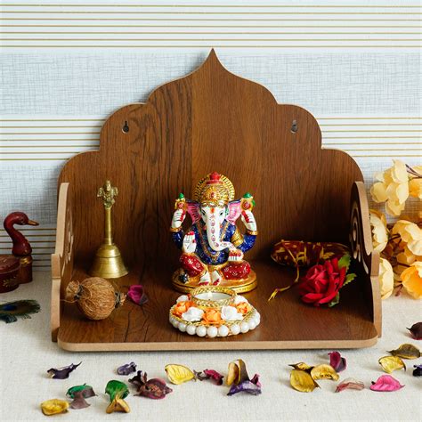 Designer Laminated Wood Pooja Temple/Mandir - eCraftIndia Online