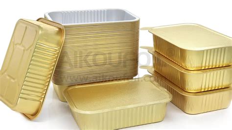 New Design Meat And Seafood Microwaveable Disposable Containers Gold ...
