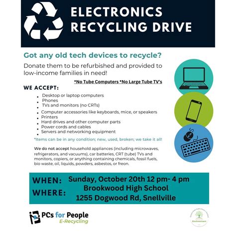 Electronics Recycling Drive, Brookwood High School, Snellville, 20 ...