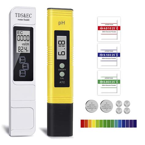 GuDoQi PH Meter, TDS Meter Combo, Pool Water Test Kit, PH Tester ...