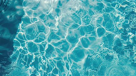 AI generated Swimming pool bottom caustics ripple and flow with waves ...