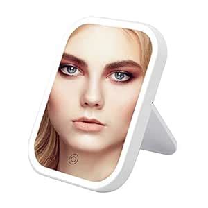 Buy Makeup Mirror with Lights, Travel Vanity Mirror with 4 LED Tape ...