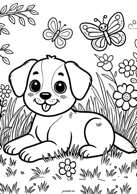 Dog Printable Coloring Pages