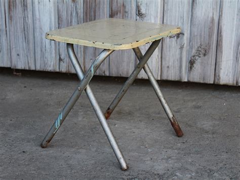 Vintage Metal Chair Soviet Folding Stool Old Metal Chair - Etsy