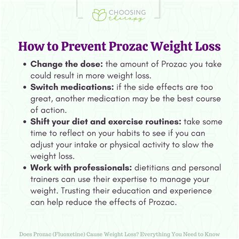 Will Taking Prozac Cause Weight Loss?