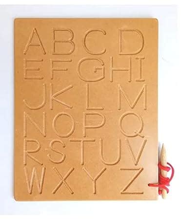 Alphabet Number Tracing Boards Wooden ABC Learn Writing Board with ...