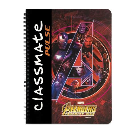 Classmate Pulse Spiral Notebook 180 Pages (24 x 18 cm) Avenger Edition ...