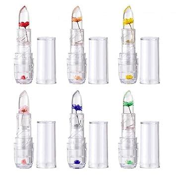 Buy 1 Pack Crystal Flower Jelly Lipstick,Magic Color Changing, Light ...