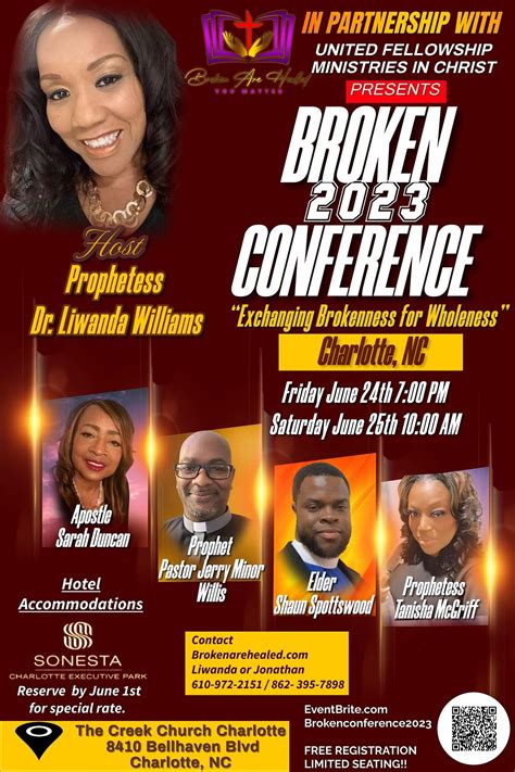 BROKEN CONFERENCE 2023 “ Exchanging Brokenness for Wholeness”, The ...