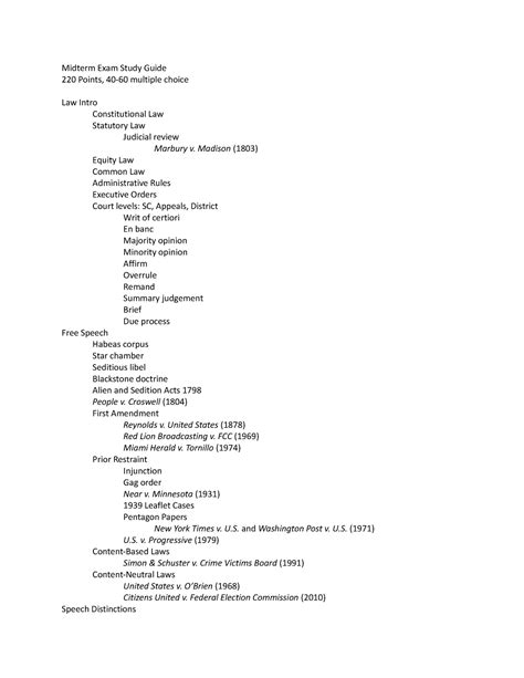 Image result for Midterm Exam Study Guide