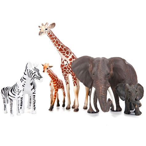 Safari Zoo Animals Figures Toys, 14 Piece Realistic Jungle Animal ...