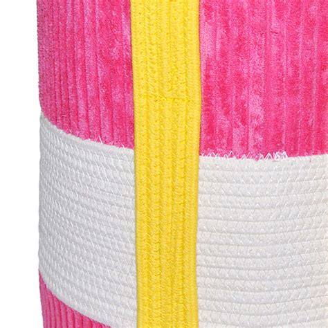Oh Joy Poly Rope Storage Basket Pink White | At Home
