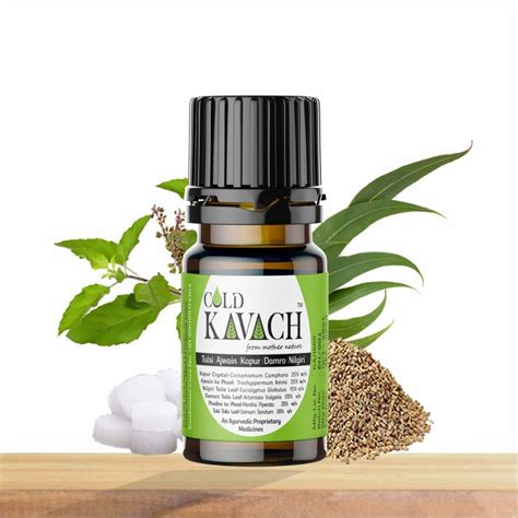 COLD KAVACH Essential oils ( Tulsi , Nilgiri , Ajwain , Damro , kapur ...