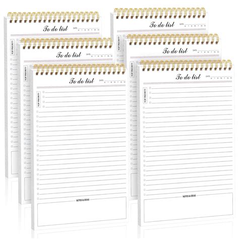 6 Pack To Do List Notepad Daily Planner Notepad to Do Notebook Daily To ...