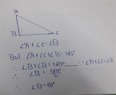 the sum of two angles of an isosceles triangle is equal to its third ...