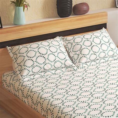 Buy Sapphire Cotton 210TC 3Pcs Printed King Bedsheet Set from Home ...