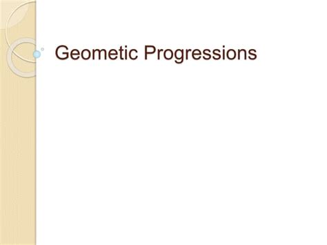 Image result for Geometric Progressions Explained