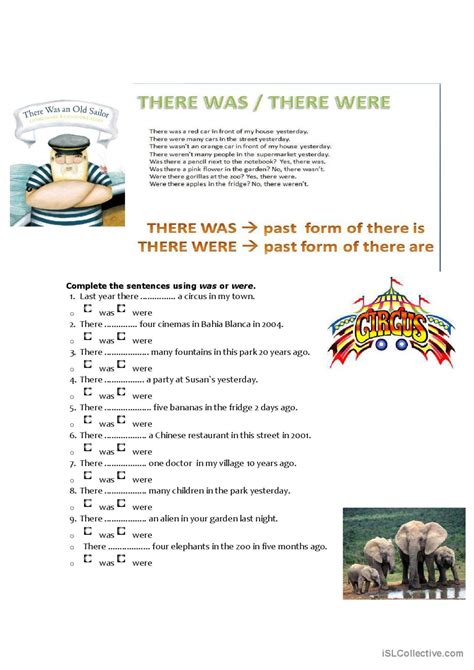 There was There were general gramma…: Deutsch DAF Arbeitsblätter pdf & doc