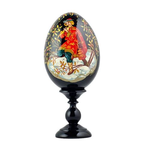Flute Boy Hand Painted Collectible Wooden Easter Egg 6.25 Inches | Michaels