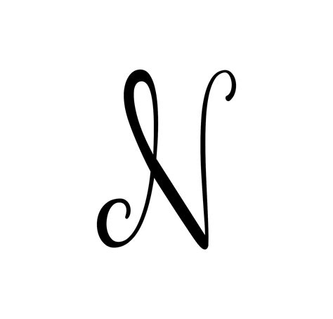 Capital Cursive Letter N